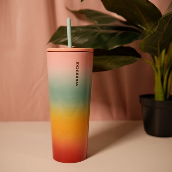 Starbucks Other - Rare 2019 Starbucks Festival Ombre Rainbow 24 oz Tumbler